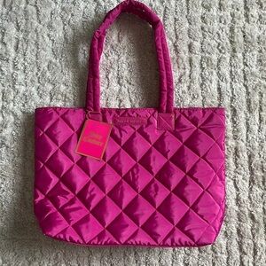 Juicy Couture Pink Puffy Tote Bag Handbag Shoulder Bag New Holiday Travel